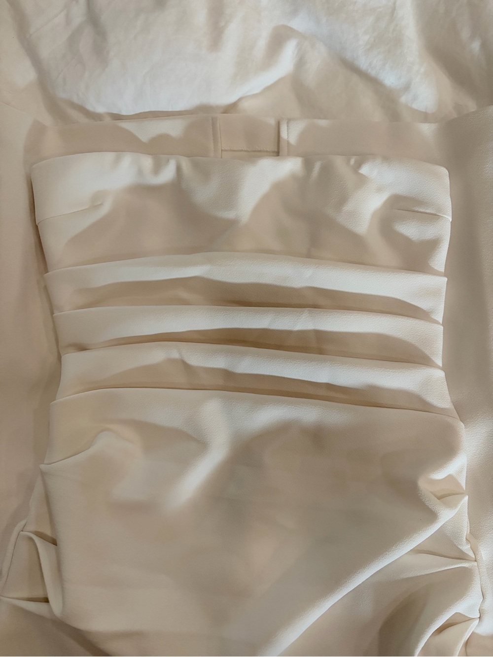 White Strapless Maxi Dress with Built-In Choker - Picture 4 of 5